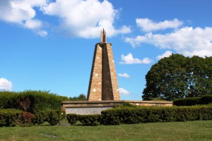 Eternal Light garden feature in the warm glow of sunlight.