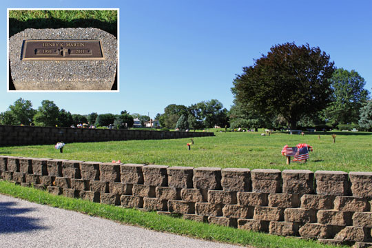 Apostles Circle cremation niches creating wall around Apostles Circle garden crypts.