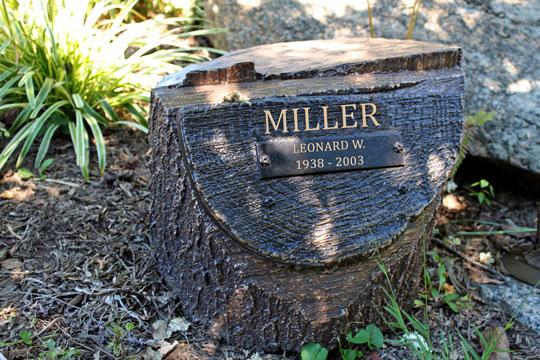 Bronze Giving Tree Cremation Urn in the shape of a tree stump.