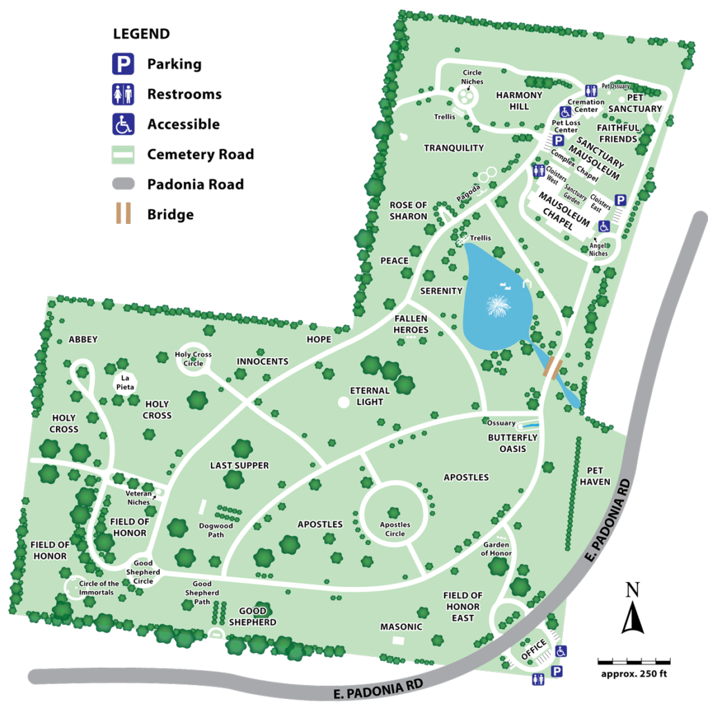 2025 Dulaney Valley Memorial Gardens Map