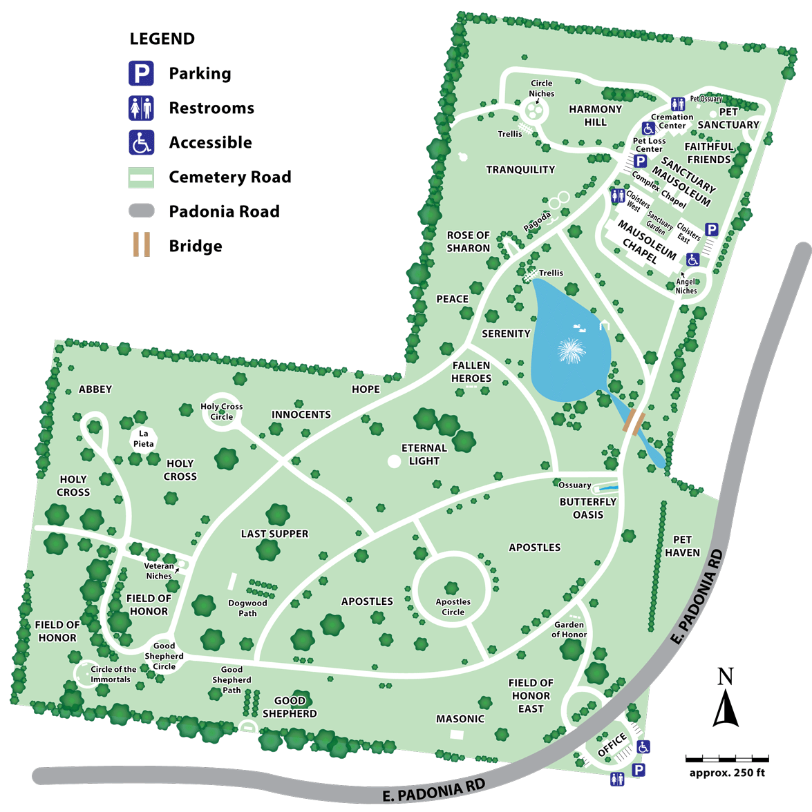 2025 Dulaney Valley Memorial Gardens Map