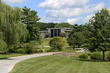Mausoleum Chapel on hill.