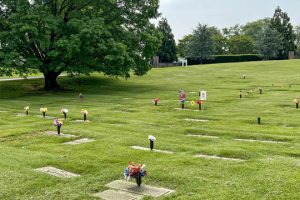 Field of Honor East facing gate entrance of Dulaney Valley Memorial Gardens.
