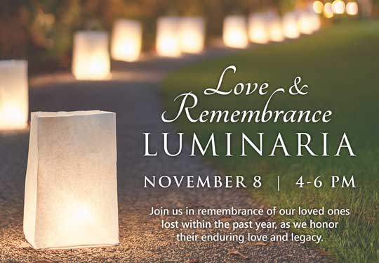 Love & Remembrance Luminaria at Dulaney Valley Memorial Gardens.